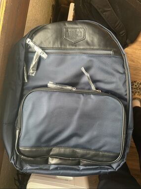 Benoss Blue and Black Men's Backpack with Front Organizer Pocket